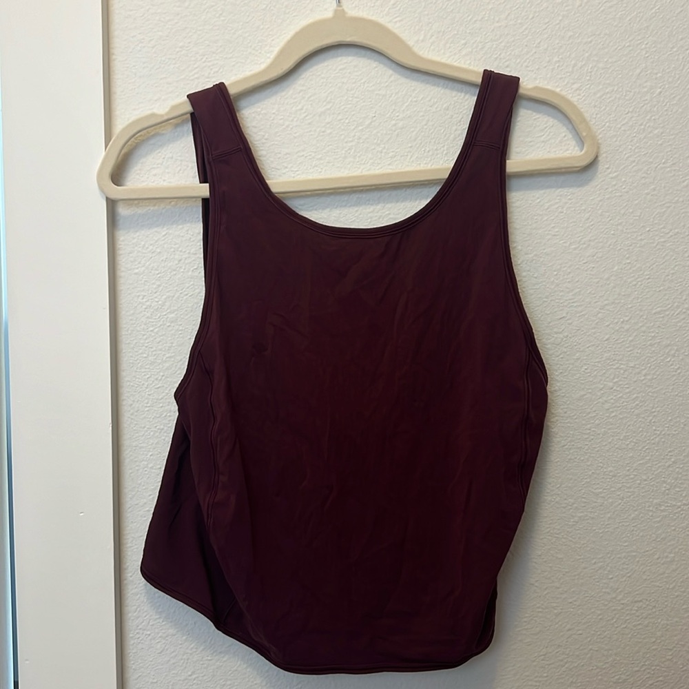 Lululemon medium maroon tank tie top